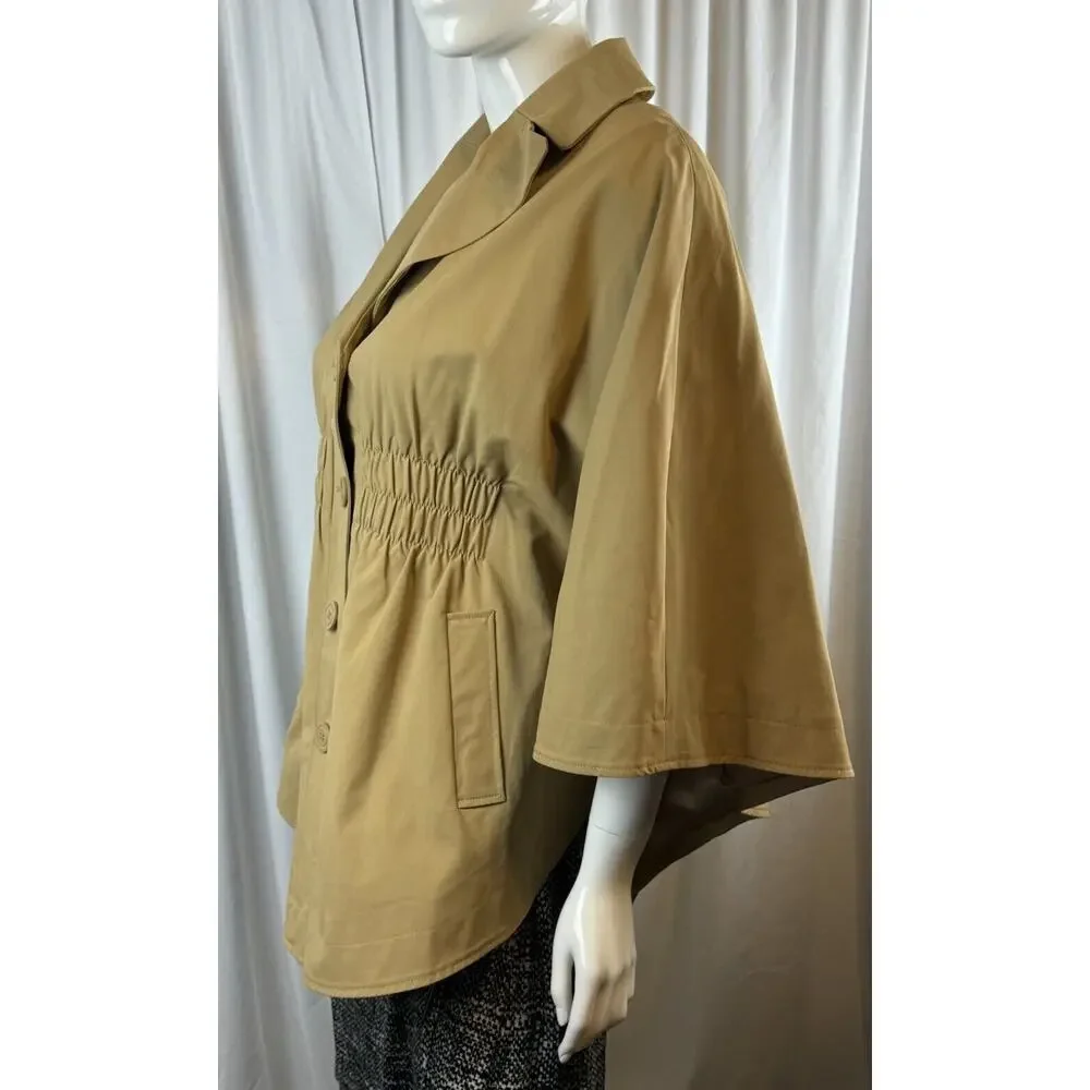 New York & Co Cape Tan M academia Preppy fantasy professional outdoor 63-16 - Picture 4 of 16